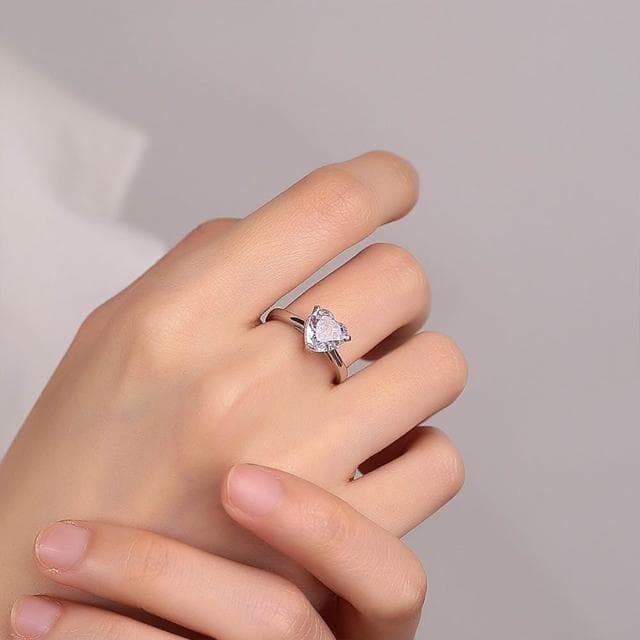 【LEESA】愛心戒指\高級感\戒指\指環\純銀戒指\歐美戒指\銀戒\銀飾\閨蜜戒指\送長輩\送女生\小禮物