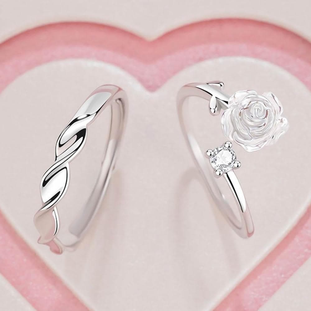 【LEESA】山茶花戒指\飾品\銀飾\純銀戒指\情侶戒指\戒指女\戒指男\S925純銀\小眾設計\簡約\戒指\對戒\情人節禮物