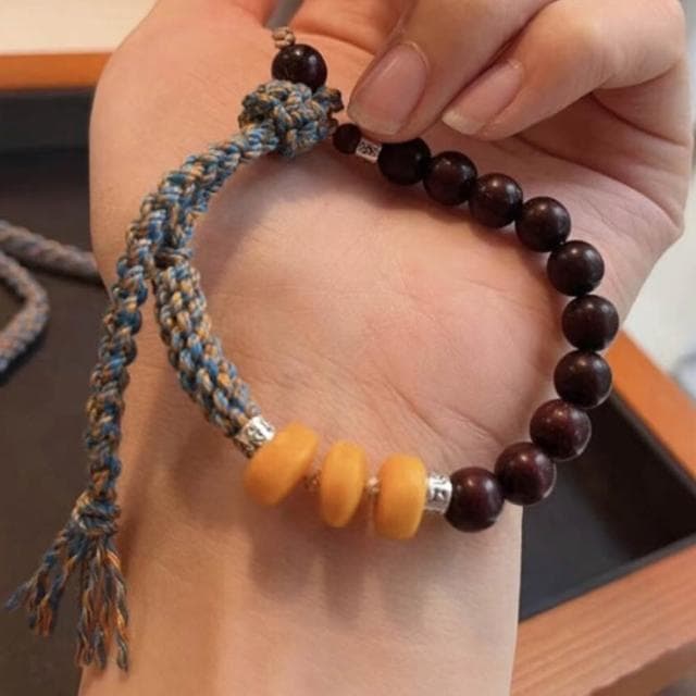 【LEESA】佛珠手鍊\小葉紫檀\女手鍊\小紅書同款\編織手繩\編織手鍊\禮物\招財手鍊\開運手鍊\手繩\手鍊\手串\男手鍊