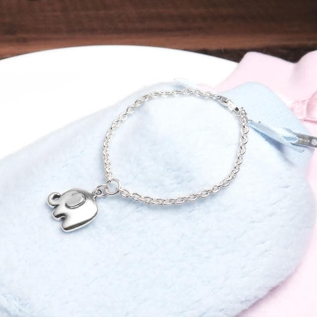 【ART64】純銀彌月禮盒組 寶寶手鍊 新生兒/滿月/彌月禮物推薦 小象寶寶造型 兒童銀飾 細版
