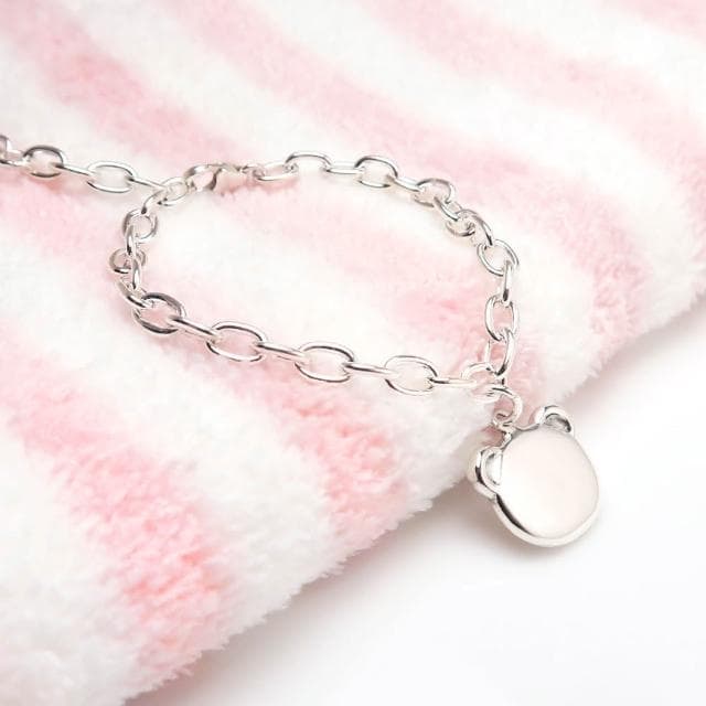 【ART64】純銀兒童手鍊/寶寶手鍊 生日/滿月/彌月禮物推薦 活力小熊造型 寬版