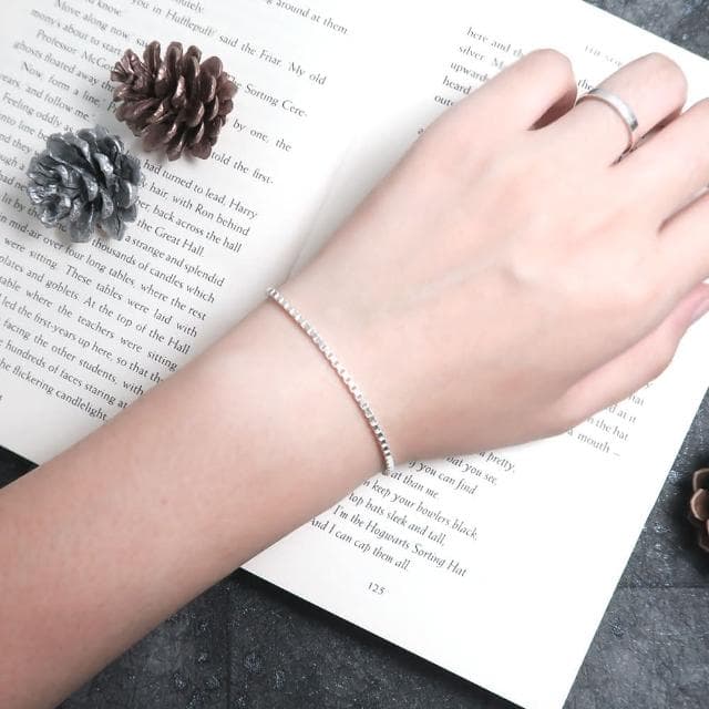 【ART64】純銀 細緻版 威尼斯手鍊 銀白款 1.8mm 925純銀手鍊 女生手鍊 男生手鍊