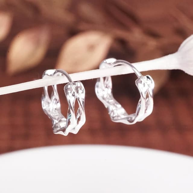 【ART64】純銀 飛揚彩帶 易扣耳環 925純銀耳環 女生耳環 情人節禮物 母親節禮物