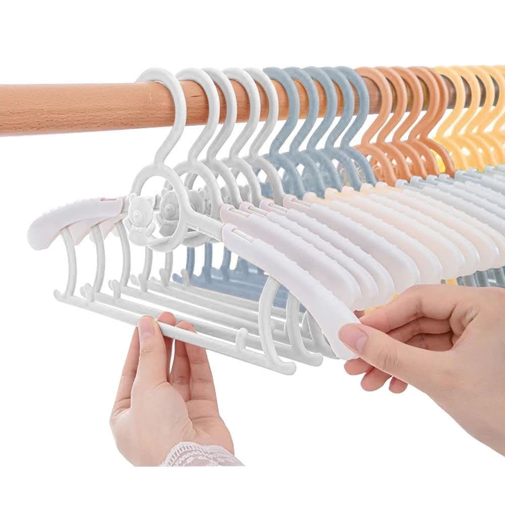 【咪咪購物】小熊兒童衣架｜5入 兒童衣架 嬰兒衣架 寶寶衣架 小朋友衣架 幼兒衣架 小孩衣架 小衣架