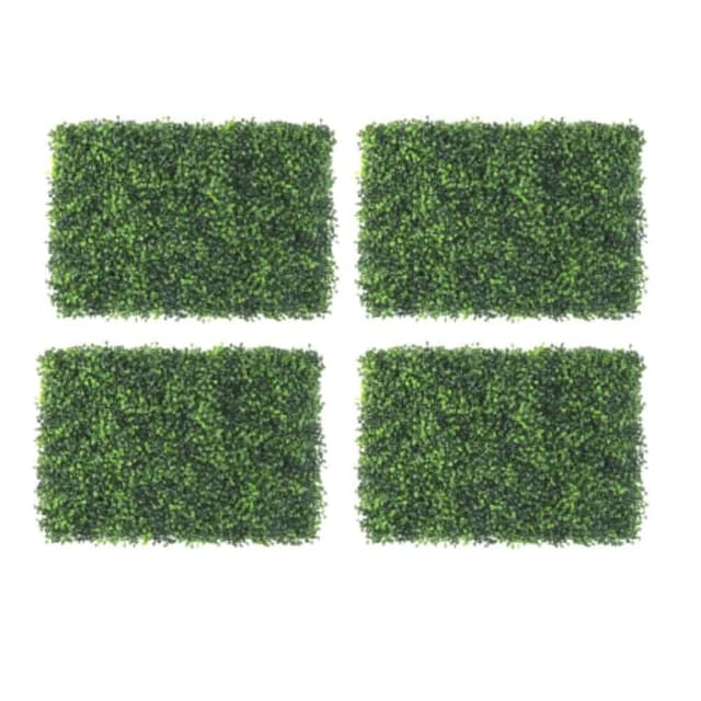 【日物販所】居家綠化 仿真米蘭草坪牆 四片一組 每片25X25公分(植物牆 假花 假草 盆栽 假草坪 布置 壁貼)