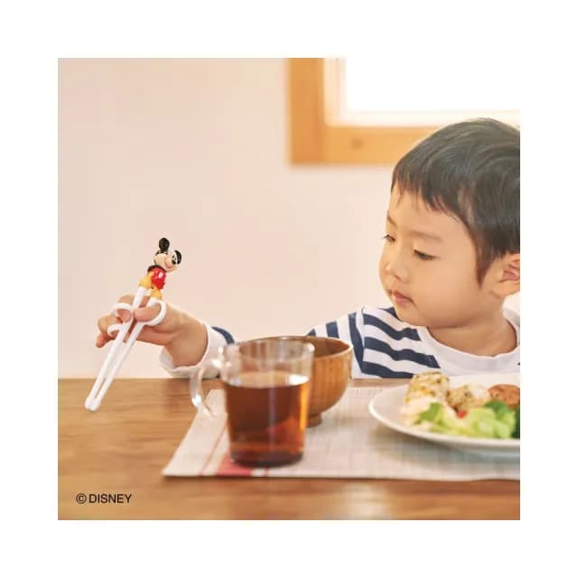 【EDISON 愛迪生】兒童3D學習筷-米奇/米妮/維尼 左右手學習餐具/兒童筷子(寶寶共和國)