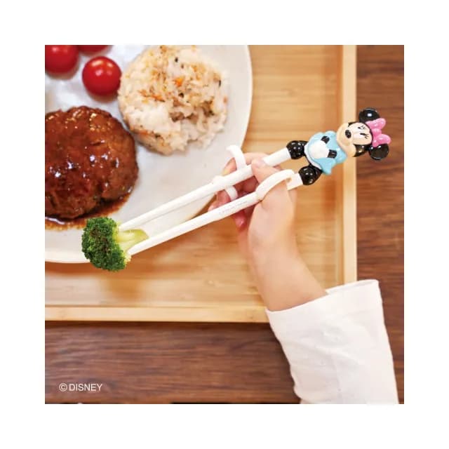 【EDISON 愛迪生】兒童3D學習筷-米奇/米妮/維尼 左右手學習餐具/兒童筷子(寶寶共和國)