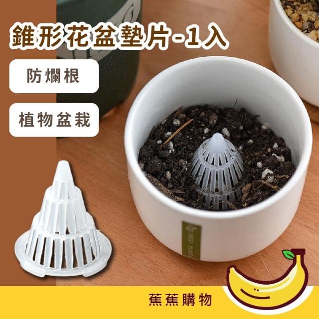 【蕉蕉購物】錐形花盆墊片-1入可裁剪 防爛根 盆栽墊片 多肉 觀葉 植物 盆栽 植栽 塑膠網格