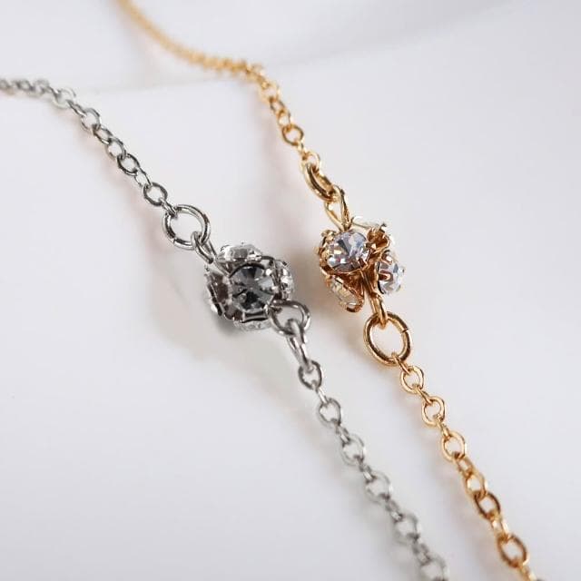 【飛龍牌】日本製 Melody Accessory 眼鏡配飾 2WAY 兩用 項鏈 水鑽 眼鏡鍊 ( Melody02_Silver 銀色)