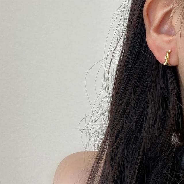 【KT DADA】925 純銀耳環 圈圈耳環 易扣式耳環 抗過敏耳環 易扣式耳環 女生禮物 女孩生日禮物 女友禮物