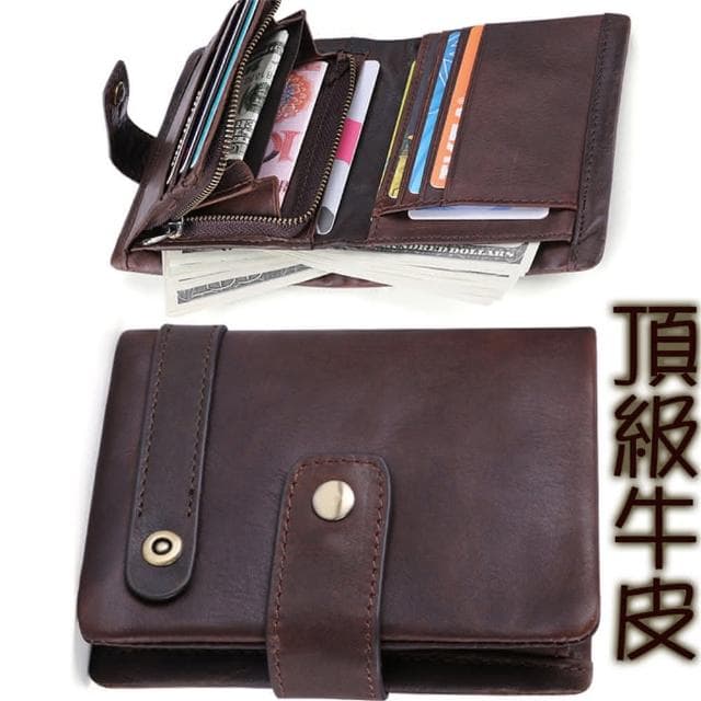 【MoonDy】錢包男 真皮錢包 牛皮皮夾 皮包 男生皮包 男生皮夾 錢包 皮夾 中夾 短夾 皮夾男 男皮夾