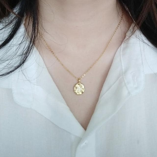 【MoonDy】18k金項鍊 簡約項鍊 芒星項鍊 星星項鍊 項鍊 鎖骨鏈 INS項鍊 金幣項鍊 生日禮物女生