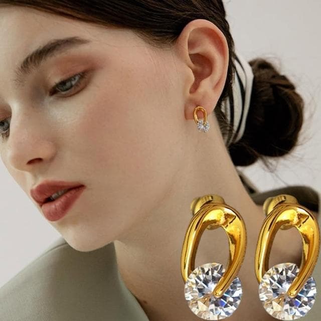 【MoonDy】韓國耳環 歐美耳環 日系耳環 生日禮物 圈圈耳環 旋轉耳環 韓國飾品 情人節禮物 閨蜜耳環