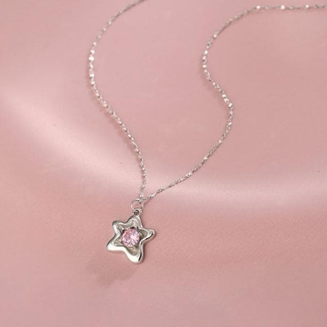 【KT DADA】純銀項鍊 星星項鍊 鋯石項鍊 高級禮品 項鍊女 ins項鍊 Y2K 鎖骨項鍊 不規則項鍊 女生生日禮物 情侶禮物