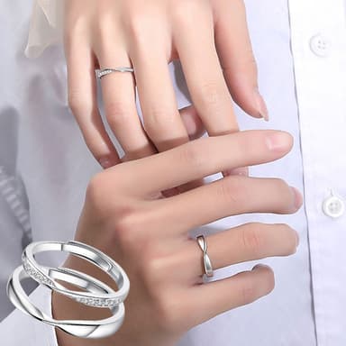 【KT DADA】戒指 指環 對戒 戒指女生 戒指男 情侶戒指 純銀戒指 情侶對戒 玫瑰金戒指 生日禮物 開口戒指