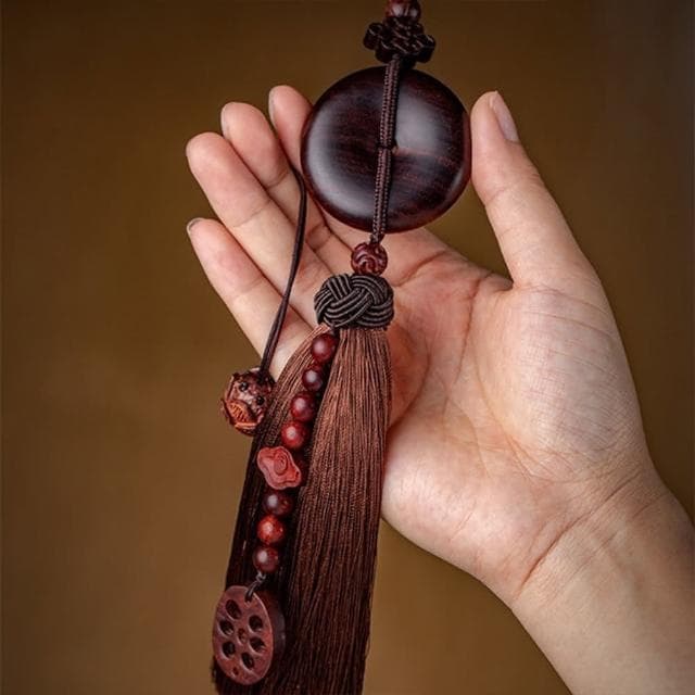 【KT DADA】生日禮物 小禮物 吊飾 掛件 小葉紫檀車掛件 車用掛件 後視鏡吊墜 汽車掛件 平安吊飾 流蘇掛飾