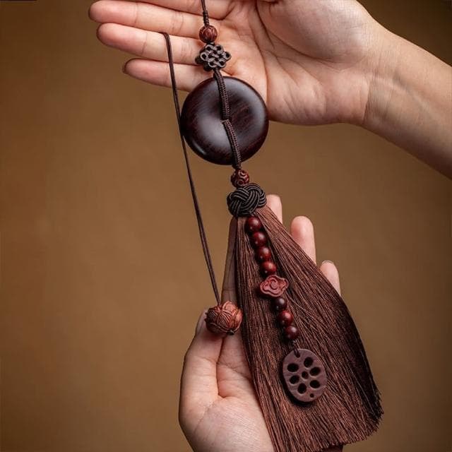 【KT DADA】生日禮物 小禮物 吊飾 掛件 小葉紫檀車掛件 車用掛件 後視鏡吊墜 汽車掛件 平安吊飾 流蘇掛飾