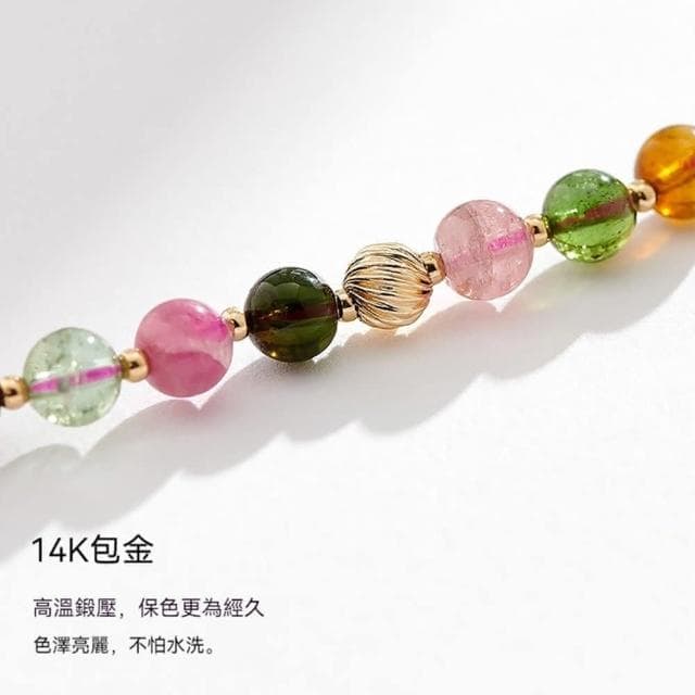 【KT DADA】串珠水晶 送閨蜜 生日禮物 手串 水晶手鍊 手鍊串珠 石榴石手串 招財手鍊 能量手環 碧璽手串