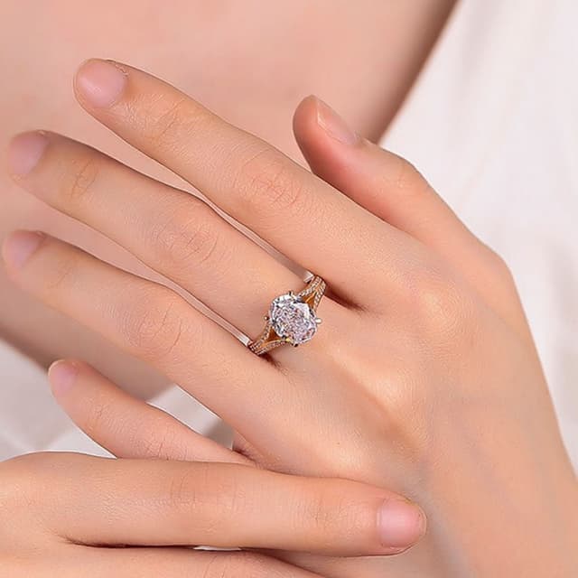 【MoonDy】女戒指 高級感飾品 玫瑰金戒指 銀戒 生日禮物 高碳石戒指 送長輩 冰花切戒 專櫃品質 蛋形戒 禮物
