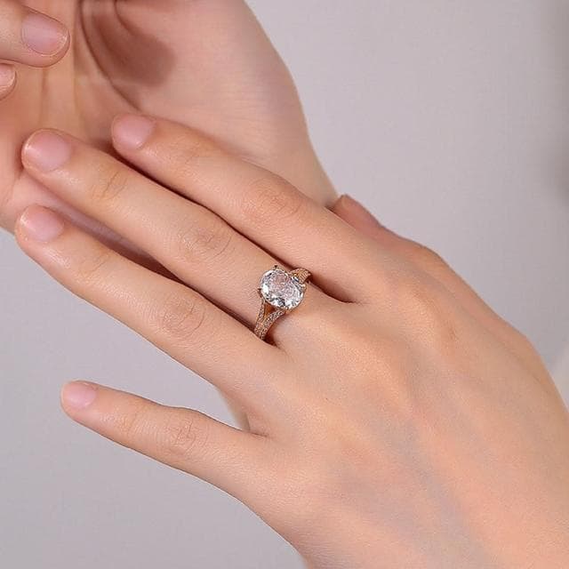 【MoonDy】女戒指 高級感飾品 玫瑰金戒指 銀戒 生日禮物 高碳石戒指 送長輩 冰花切戒 專櫃品質 蛋形戒 禮物