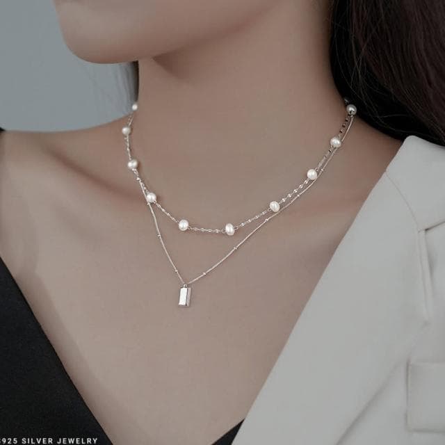 【KT DADA】招財項鍊 銀項鍊 韓國項鍊 小飾品 小禮物 女生禮物 純銀項鍊 金磚項鍊 鎖骨鏈