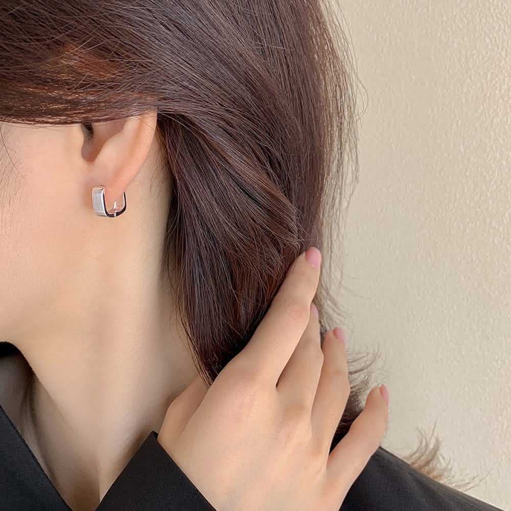 【KT DADA】易扣耳環 情人節禮物 女孩生日禮物 女友禮物 s925純銀耳扣 耳環 圈圈耳環 復古女耳扣 小耳扣