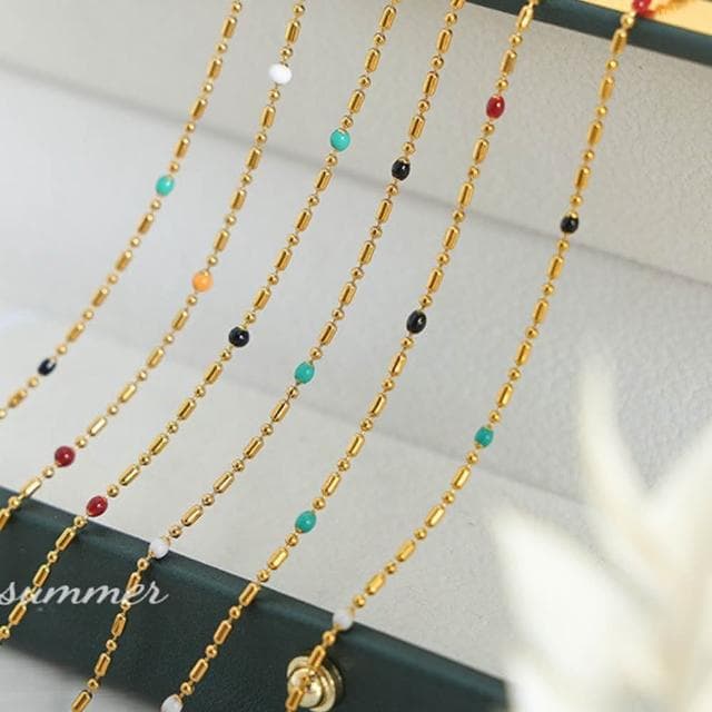 【KT DADA】項鍊 閨蜜項鍊 招財項鍊 飾品 細項鏈 短項鍊 鎖骨鏈 韓國項鍊 串珠項鍊 日系項鍊 情人節禮物