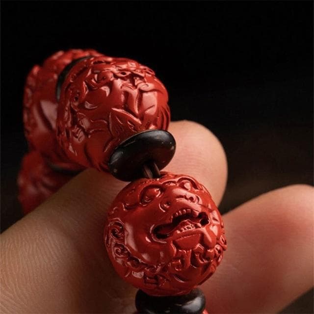 【KT DADA】紅硃砂貔貅手串 開運手鍊 硃砂手鍊 和田玉手鍊 念珠 飾品 粗手鍊 生日禮物 手環 佛珠 手串 手鍊
