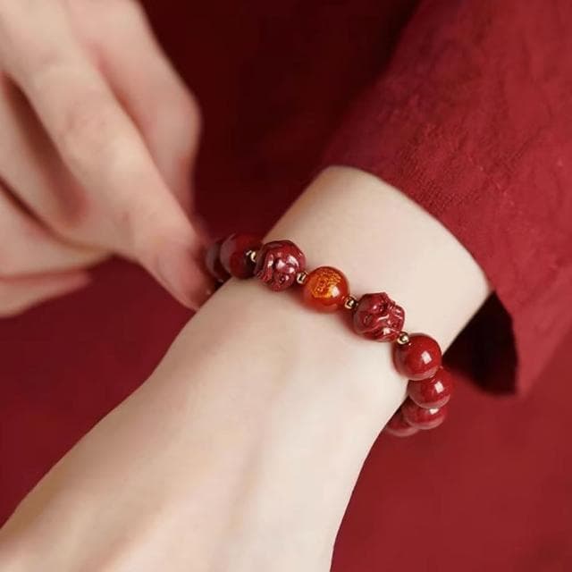 【KT DADA】紫金砂手鍊 十二生肖 三合六合手鍊 佛珠 硃砂手鍊 本命佛 生肖手串 紅瑪瑙手鍊 轉運手鍊 長輩禮物