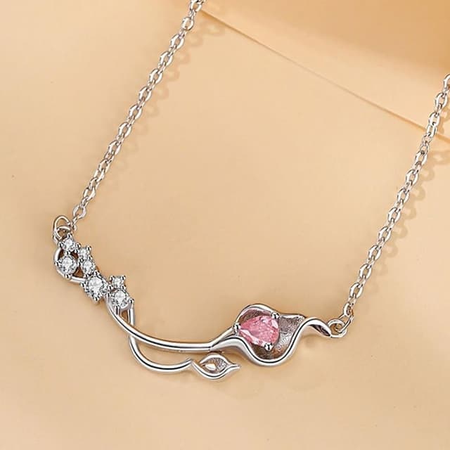 【MoonDy】純銀項鍊 項鍊 女生飾品 馬蹄項鍊 鎖骨鏈 通體純銀 鋯石 吊飾 項鍊女 925 女生項鍊 情人節禮物 生日禮物
