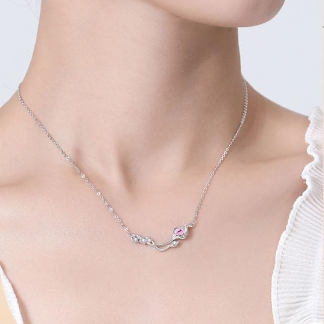 【MoonDy】純銀項鍊 項鍊 女生飾品 馬蹄項鍊 鎖骨鏈 通體純銀 鋯石 吊飾 項鍊女 925 女生項鍊 情人節禮物 生日禮物
