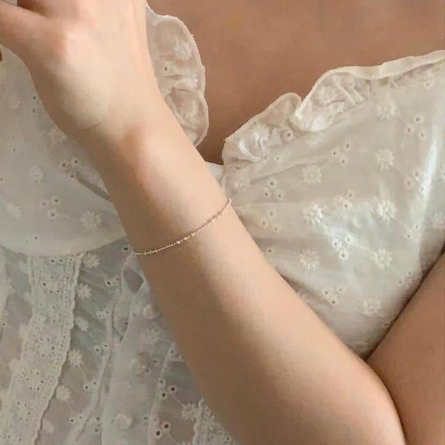 【MoonDy】手鍊 雙層手鍊 手鍊女 925純銀 韓國飾品 純銀手環 閨蜜手鍊 飾品 女生禮物 生日禮物321