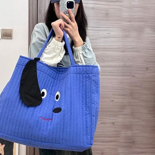 【KT DADA】托特包 棉被袋 育兒袋 收納袋 購物袋 大容量 待產包 媽媽包 刺繡包包 棉被收納包 可愛包包 禮物