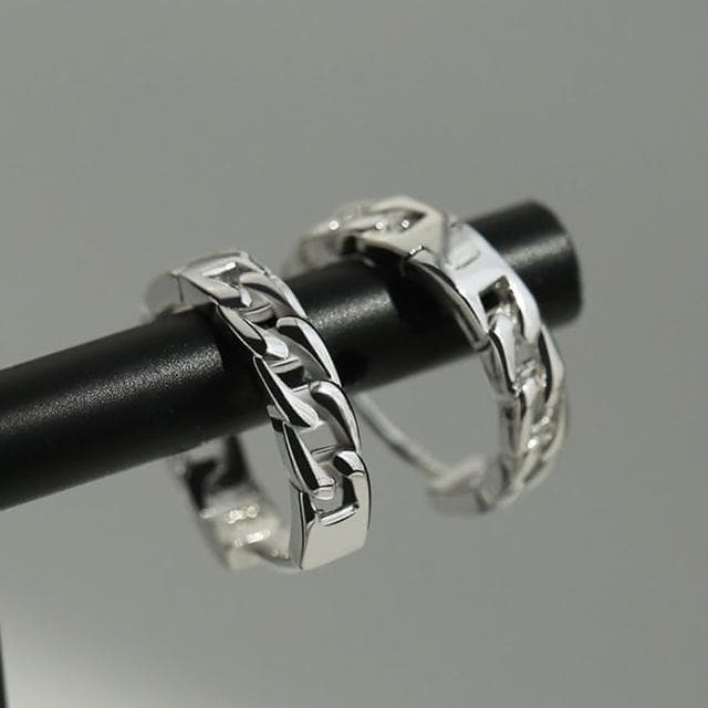 【MoonDy】925 純銀耳環 耳飾 韓國飾品 耳環 純銀飾品 正韓耳環 鏈條耳環 ins風 個性耳環 簡約耳環 情人節禮物