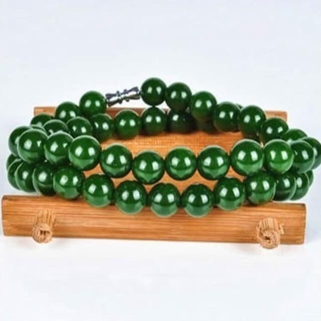 【KT DADA】念珠 項鍊 玉項鍊 氣質項鍊 碧玉項鍊 綠色項鍊 避邪項鍊 長輩禮物 和田玉項鍊 高品質 保平安