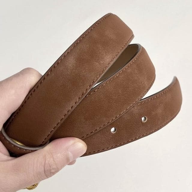 【MoonDy】皮帶 腰帶 細腰帶 真皮皮帶 牛皮腰帶 黑色皮帶 方頭皮帶 磨砂真皮腰帶 復古皮帶 奶茶色皮帶 禮物