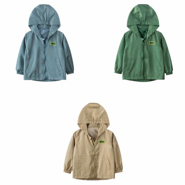 【Arbea】兒童薄款風衣外套C714(素色款)