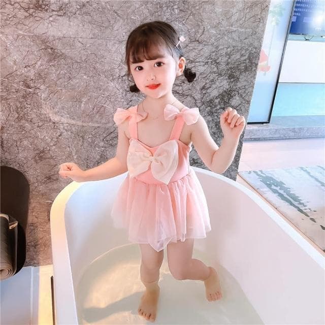 【Arbea】女童平角褲泳衣可愛公主裙式比基尼C170(連體款)