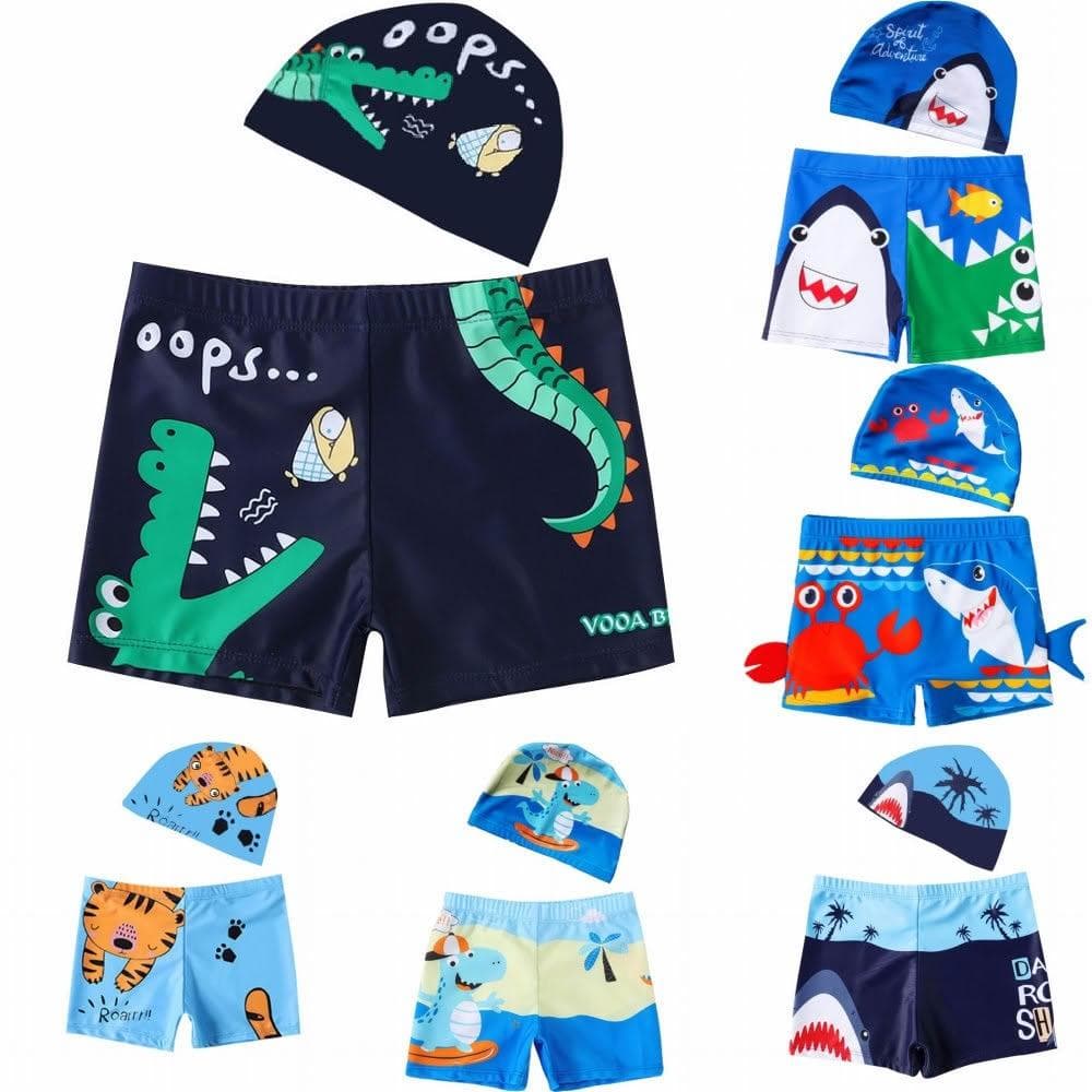 【Arbea】新款兒童泳褲小中大童泳褲泳衣卡通男泳褲套裝 C73