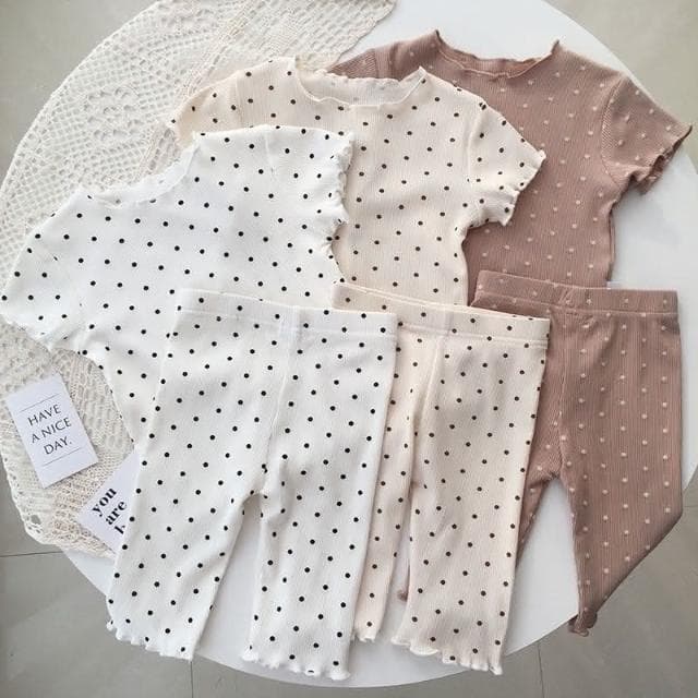 【Arbea】女童家居服睡衣兩件套裝小童兒童短袖夏天薄款夏季空調服 C140