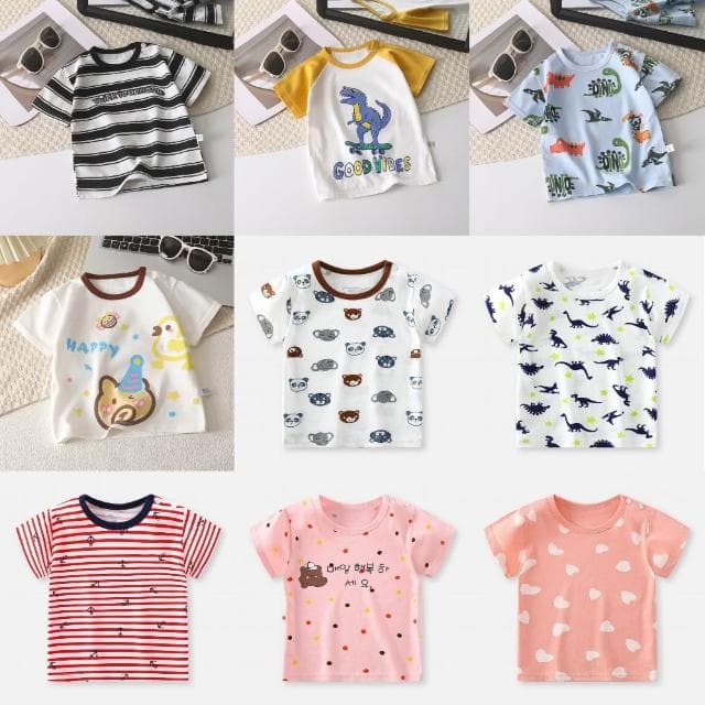 【Arbea】兒童夏季薄款卡通短T兒童打底上衣男童女童童裝短袖導 C159