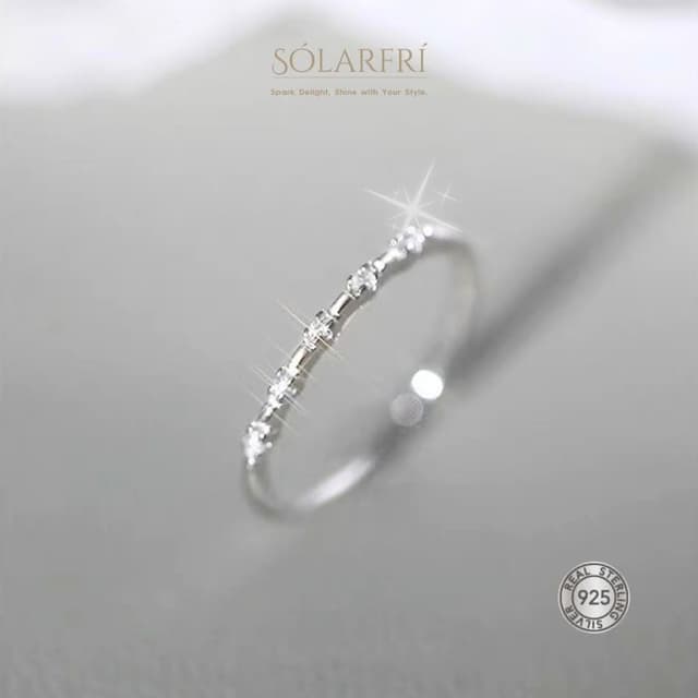 【SOLARFRi】輕奢閃耀戒指｜可調整戒圍大小 附品牌禮盒包裝 閨蜜生日情人節女友老婆母親聖誕禮物