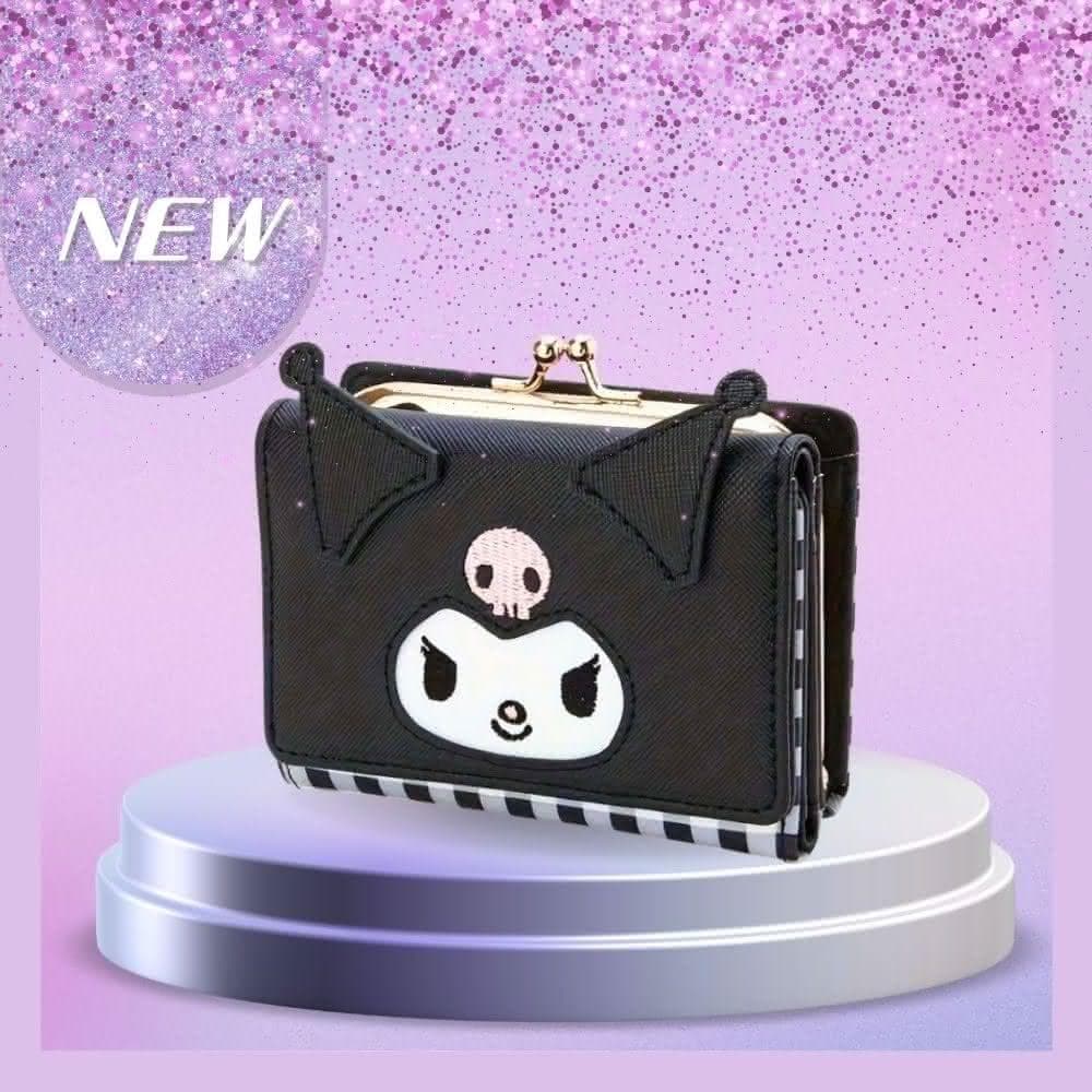 【SANRIO 三麗鷗】酷洛米多層短夾HOT錢包皮夾零錢包票卡夾送禮皮包孫女兒生日禮物小孩女友聖誕禮物
