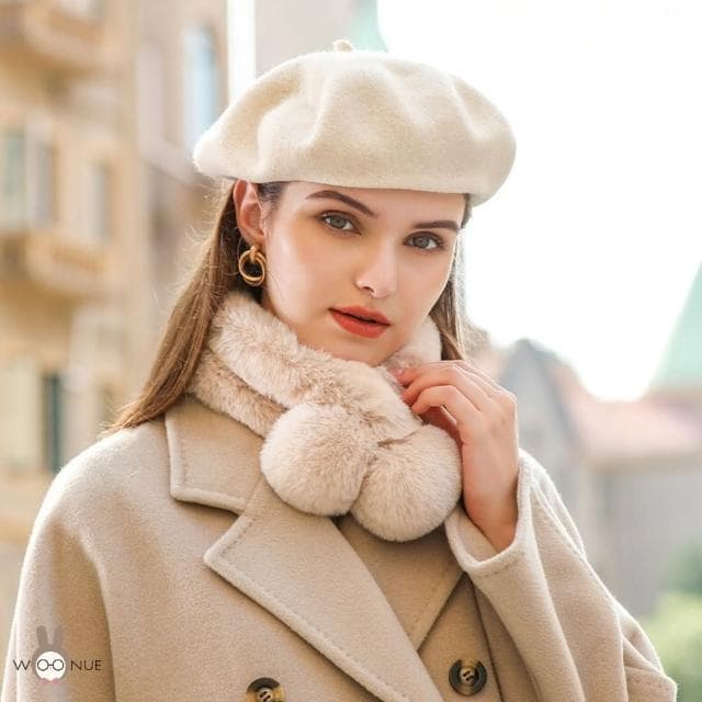 【WOONUE】秋冬高質感親膚輕柔保暖防寒羊毛時尚圍巾脖圍(情人聖誕女兒老婆父親母親生日節禮物)