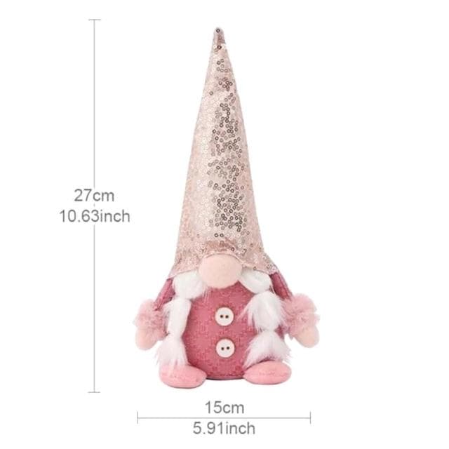 【WOONUE】HOT輕奢時尚擺飾網美粉紅魯道夫小矮人娃娃陳列無臉娃娃喬遷禮物擺拍 聖誕裝飾 聖誕禮物 交換禮物