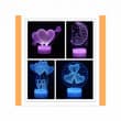 爆裂底座LED USB小夜燈 北歐風3D立體造型燈(聖誕節/交換禮物/生日禮物/情人節禮物)