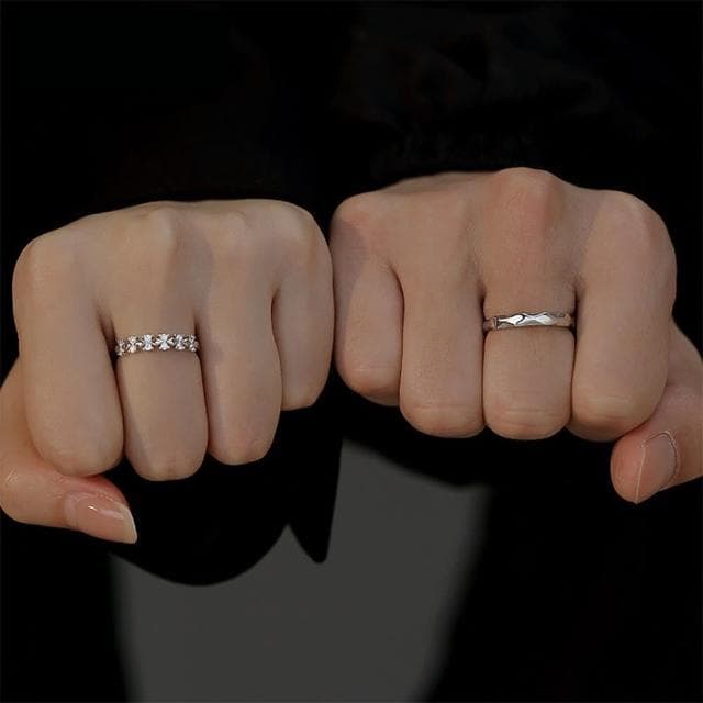 【LEEHER】生日禮物/對戒/結婚戒指/情侶戒指/求婚戒指/純銀戒指/鋯石戒指/男戒指/女戒指/可調式戒指