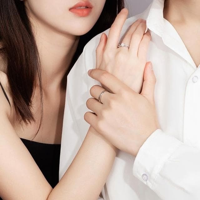 【LEEHER】男生/戒指/生日禮物/情侶戒指/純銀對戒/開口戒指/鋯石戒指/情人節禮物/送男友/送女友禮物