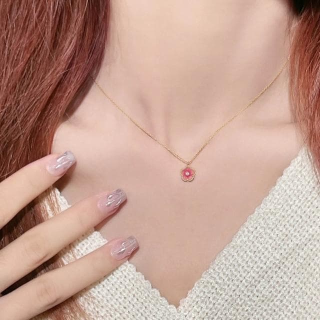 【LEEHER】女生/項鍊/純銀項鍊/新娘飾品/小飾品/水晶項鍊/幸運草項鍊/寶石項鍊/925純銀項鍊/小禮物/交換禮物