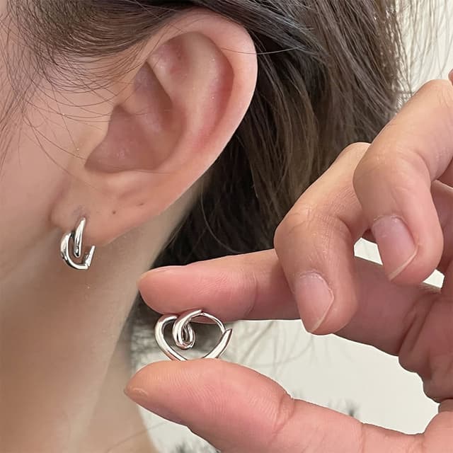 【LEEHER】s925純銀/愛心耳環/小耳環/正韓耳環/可愛耳環/情人節禮物/抗過敏耳環/扣式耳環/ 女生禮物